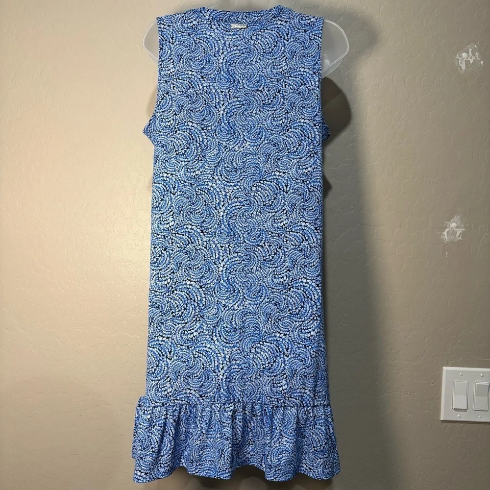 Michael Kors Blue Paisley Print Sleeveless Patterned Dress M